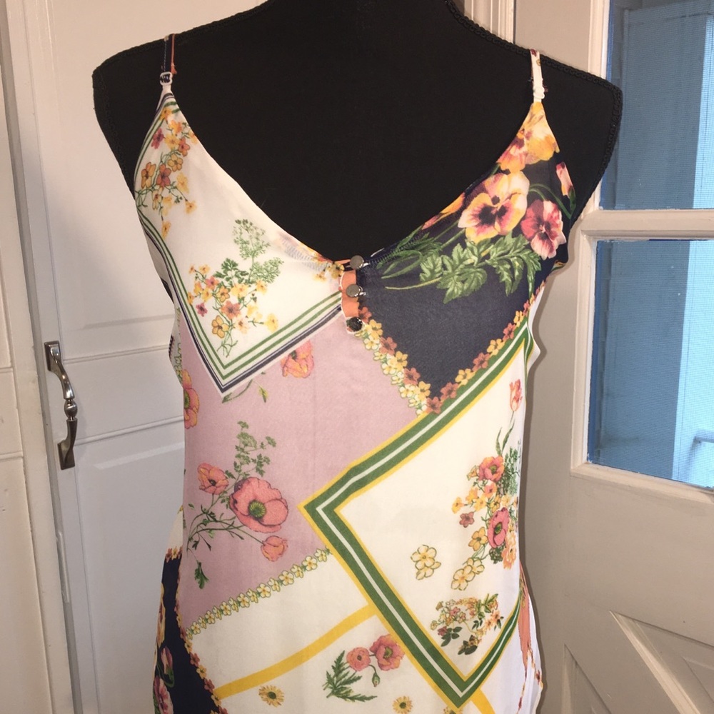 NY&Co Sleeveless Patchwork Quilt Floral Dress Top